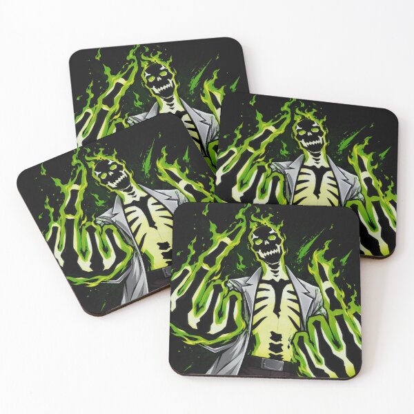 Item preview, Toxic Green Fire Skeleton Villain Graphic designed and sold by Munib302.