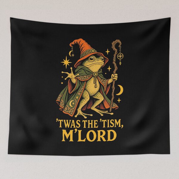 Item preview, Twas The Tism M'Lord Frog Wizard Autism Awareness designed and sold by andre-hollow.