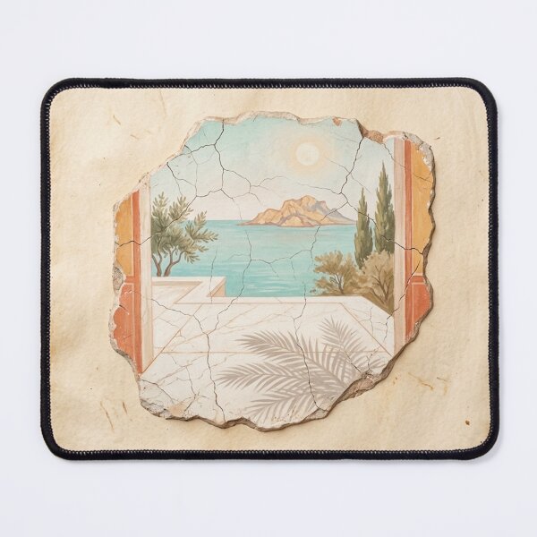 Item preview, Roman Villa Marble Terrace - Ancient Mediterranean Fresco designed and sold by codex antique.