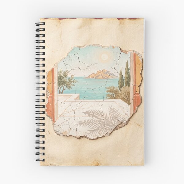 Item preview, Roman Villa Marble Terrace - Ancient Mediterranean Fresco designed and sold by codex antique.