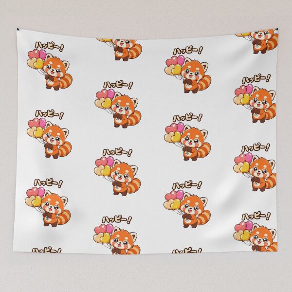 Item preview, Cute Red Panda With Balloons designed and sold by Animepopstudio.
