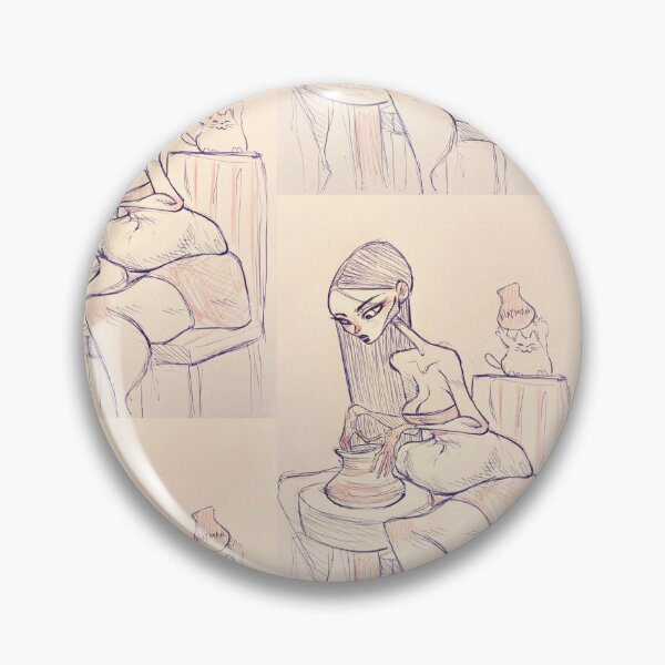 Item preview, Lady-D doing pottery designed and sold by yuvalher.