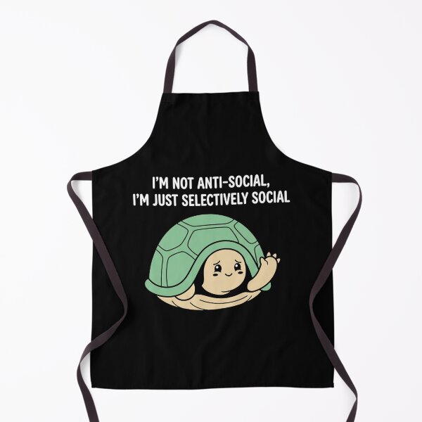 Item preview, I'm Selectively Social Cute Waving Turtle T-Shirt | Funny Introvert Sarcastic Tee designed and sold by ImadDesignsArts.