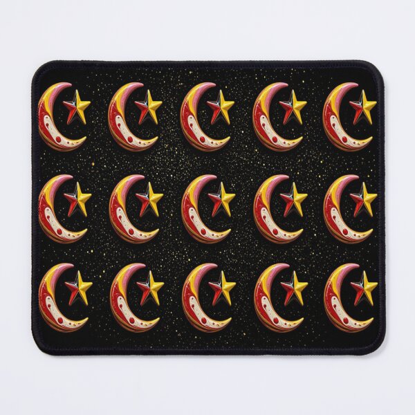 Item preview, Mystic Golden Heart with Crescent and Star Art designed and sold by Breezes-of-Ida.