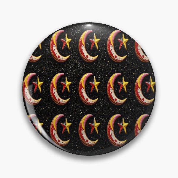 Item preview, Mystic Golden Heart with Crescent and Star Art designed and sold by Breezes-of-Ida.