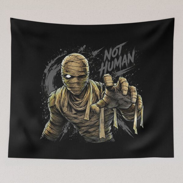 Item preview, Gritty Bandaged Mummy Not Human Monster Graphic designed and sold by Munib302.