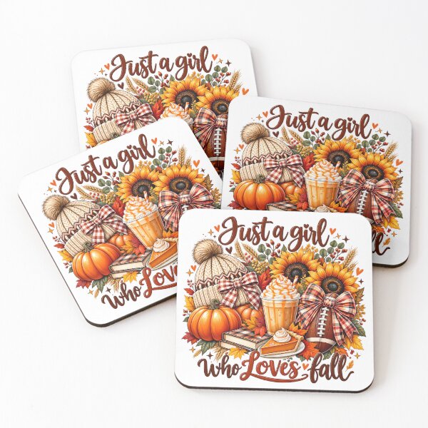 Item preview, Just a Girl Who Loves Fall Pumpkin Football Coffee Autumn Cozy Seasonal designed and sold by Rtcraftani.
