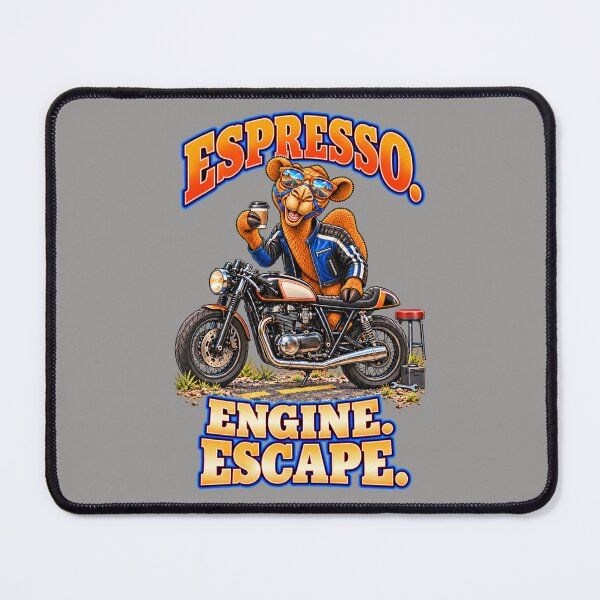 Item preview, Espresso. Engine. Escape – Funny Camel Biker Coffee T-Shirt – Funny Camel T-Shirt Animal Graphic Camel T-Shirt designed and sold by Camel & Quirk.