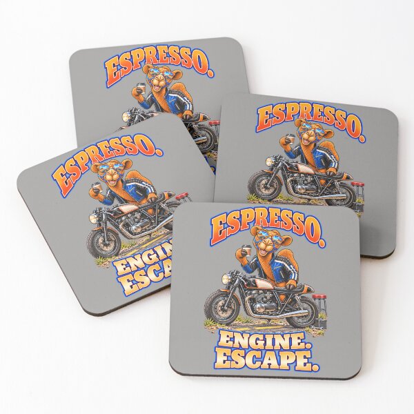 Item preview, Espresso. Engine. Escape – Funny Camel Biker Coffee T-Shirt – Funny Camel T-Shirt Animal Graphic Camel T-Shirt designed and sold by Camel & Quirk.