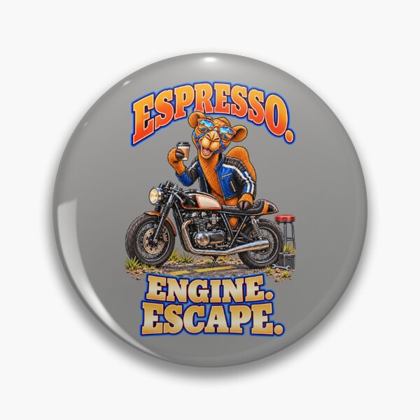 Item preview, Espresso. Engine. Escape – Funny Camel Biker Coffee T-Shirt – Funny Camel T-Shirt Animal Graphic Camel T-Shirt designed and sold by Camel & Quirk.