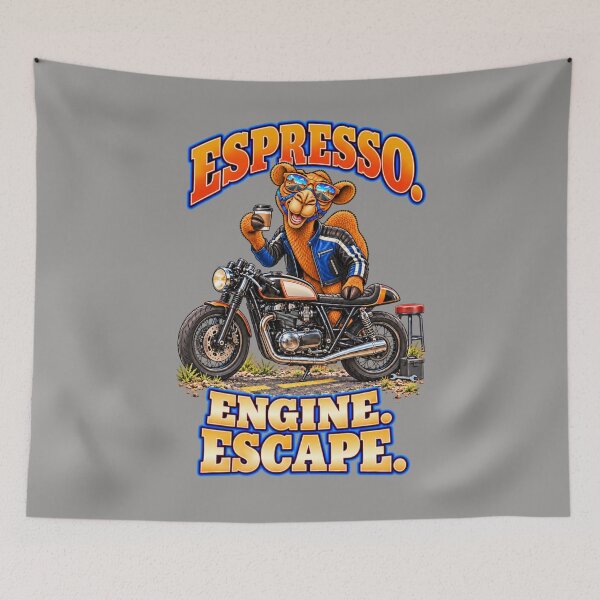 Item preview, Espresso. Engine. Escape – Funny Camel Biker Coffee T-Shirt – Funny Camel T-Shirt Animal Graphic Camel T-Shirt designed and sold by Camel & Quirk.