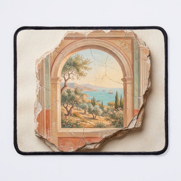 Item preview, Roman Triclinium Olive Tree - Ancient Fresco Art designed and sold by codex antique.