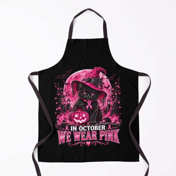 Item preview, breastcancer Pink Halloween Black Cat Moon Graphic designed and sold by anapldv.