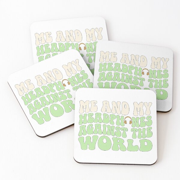 Item preview, Me And My Headphones Against The World Retro Y2K Text designed and sold by Hawkiji.