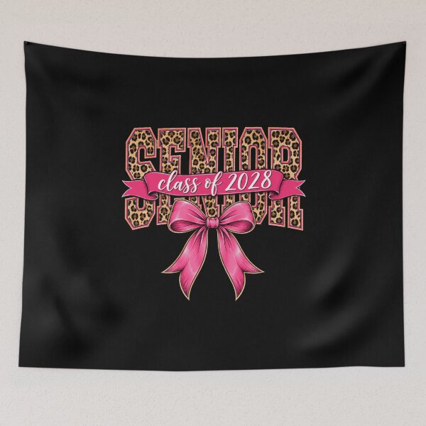 Item preview, senior class of 2028 leopard print pink bow celebration designed and sold by anapldv.