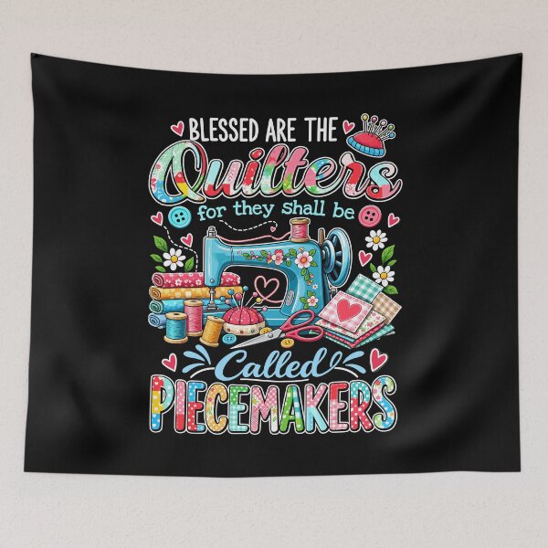 Item preview, Blessed Are the Quilters Called Piecemakers Sewing Humor designed and sold by andre-hollow.