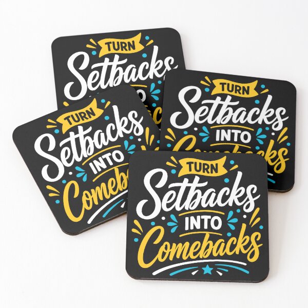 Item preview, Turn Setbacks Into Comebacks Motivational Resilience Typography T-Shirt designed and sold by rejowan-arts.