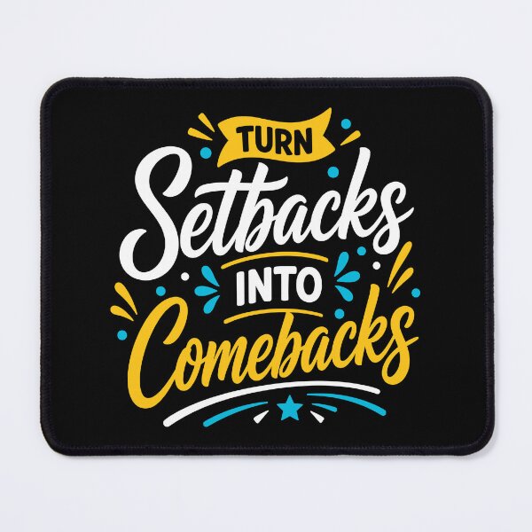 Item preview, Turn Setbacks Into Comebacks Motivational Resilience Typography T-Shirt designed and sold by rejowan-arts.