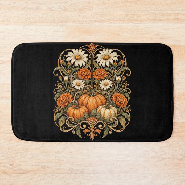 Item preview, autumn pumpkin floral ornate harvest wreath art designed and sold by anapldv.