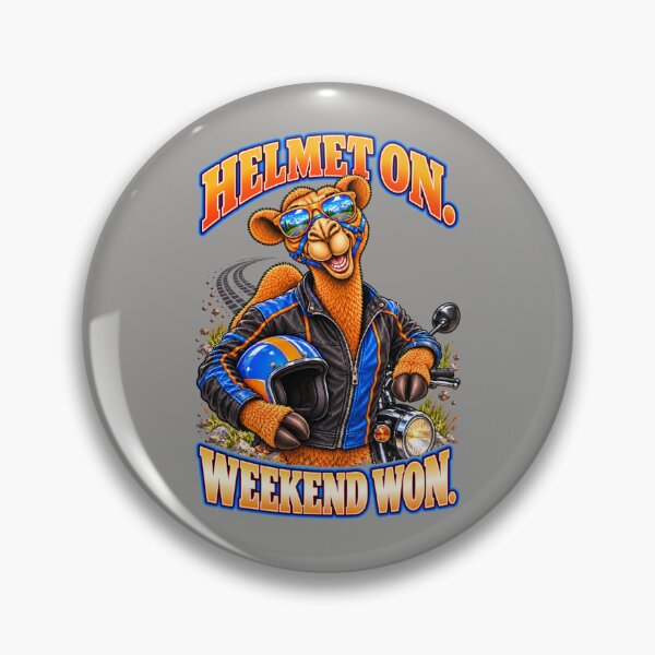 Item preview, Helmet On. Weekend Won – Funny Camel Biker T-Shirt – Funny Camel T-Shirt Animal Graphic Camel T-Shirt designed and sold by Camel & Quirk.