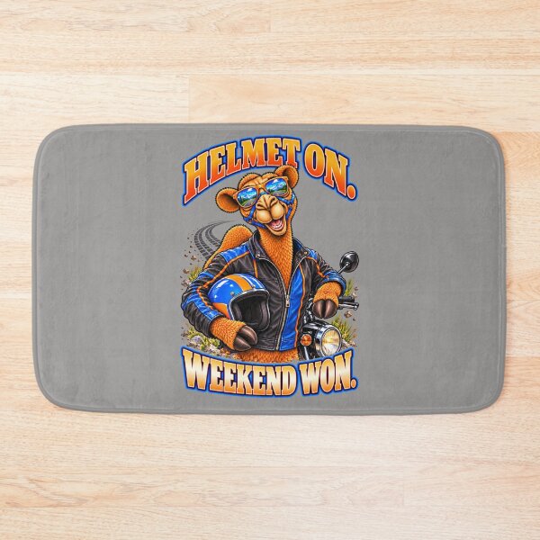 Item preview, Helmet On. Weekend Won – Funny Camel Biker T-Shirt – Funny Camel T-Shirt Animal Graphic Camel T-Shirt designed and sold by Camel & Quirk.