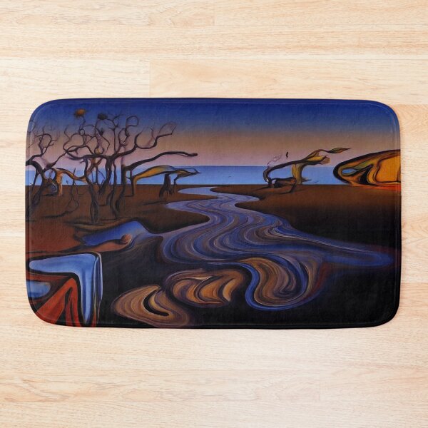 Item preview, Surreal River Landscape - Dali Style Melting Horizon Artworksu designed and sold by BLUESKY11a.