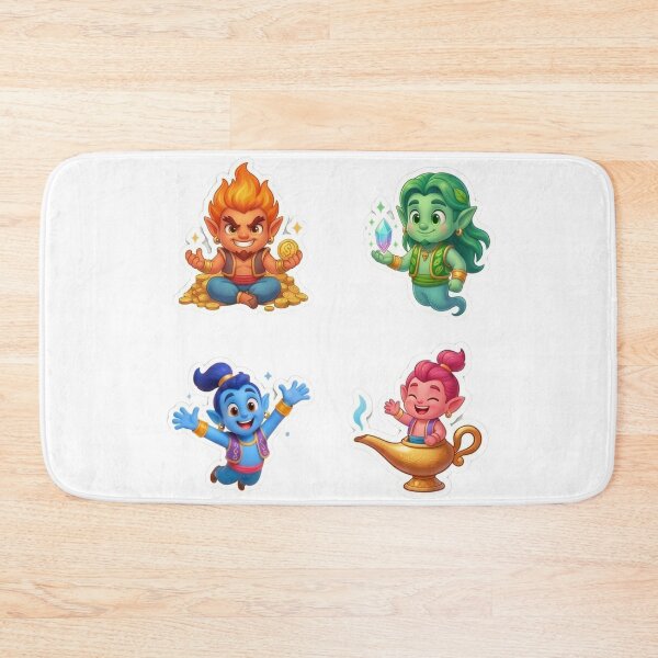 Item preview, Cute Elemental Genie Spirits Sticker Pack designed and sold by WhimsicalStudioArt.