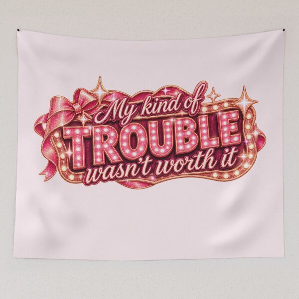 Item preview, My Kind of Trouble Wasn’t Worth It | Taylor Pink Clouding Sticker designed and sold by taylorvinyls.
