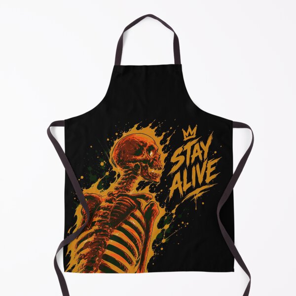 Item preview, Fiery Red Skeleton Stay Alive Crown Graphic designed and sold by Munib302.