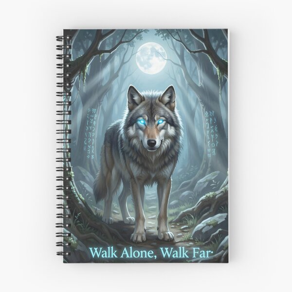Item preview, Walk Alone Walk Far Lone Wolf Motivation Art designed and sold by yosmosverse .
