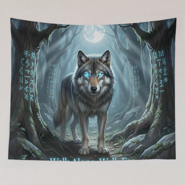 Item preview, Walk Alone Walk Far Lone Wolf Motivation Art designed and sold by yosmosverse .