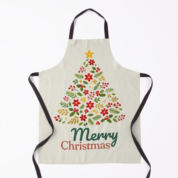 Item preview, Merry Christmas Card Christmas Tree Flowers designed and sold by RR-Arts.