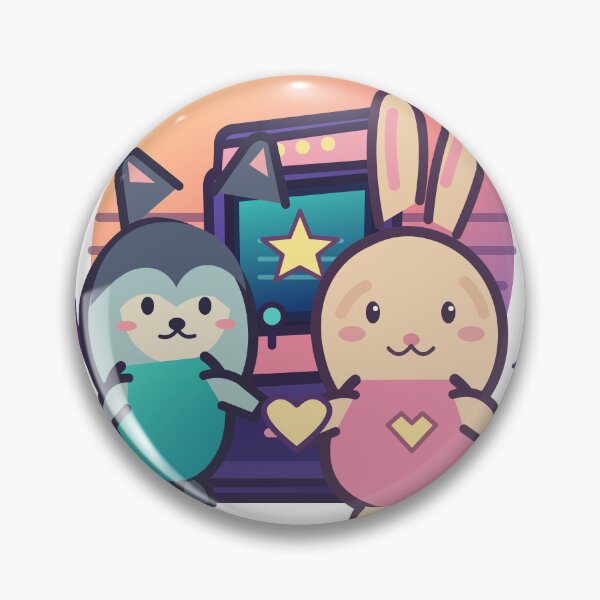 Item preview, Retro Arcade Animal Besties— Raccoon and Bunny designed and sold by narinzoon.