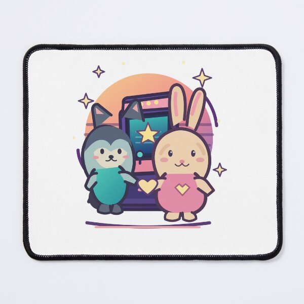 Item preview, Retro Arcade Animal Besties— Raccoon and Bunny designed and sold by narinzoon.
