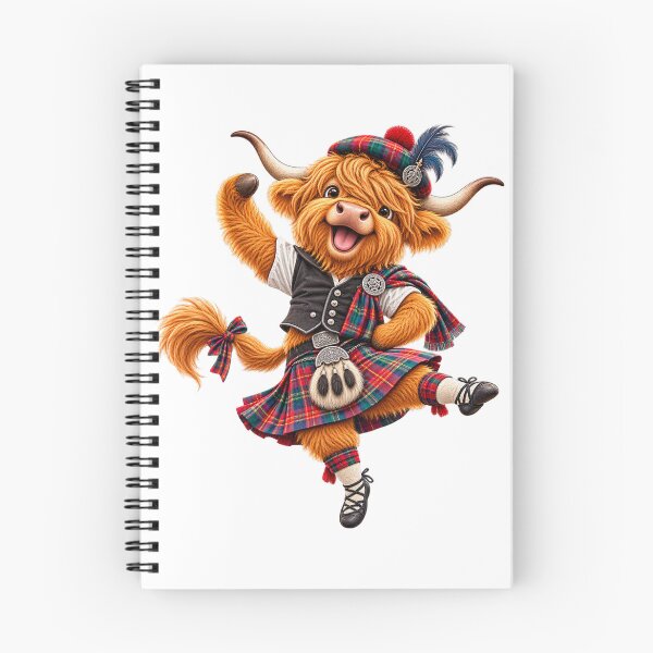 Item preview, Cute Scottish Highland Cow Highland Dancing in Tartan Kilt designed and sold by MaedK.