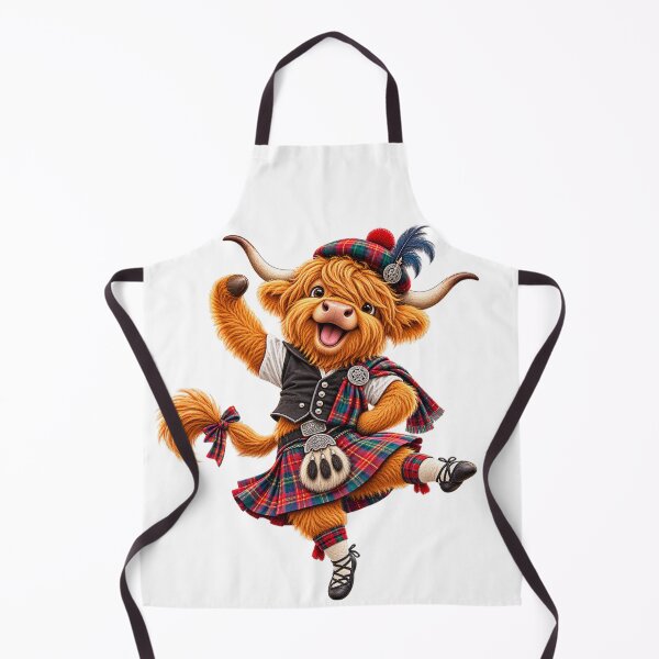 Item preview, Cute Scottish Highland Cow Highland Dancing in Tartan Kilt designed and sold by MaedK.