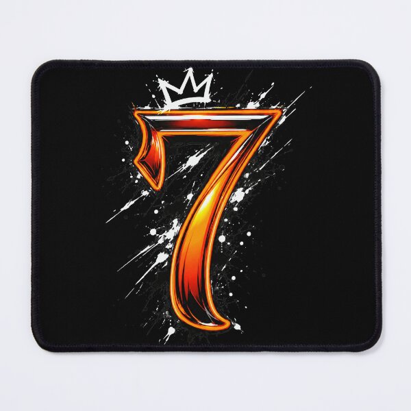 Item preview, Lucky Number 7 Fiery Crown Grunge Graphic designed and sold by Munib302.