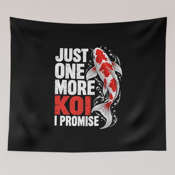Item preview, Koi Fish Promise Art with Bold Japanese Inspired Quote designed and sold by anapldv.