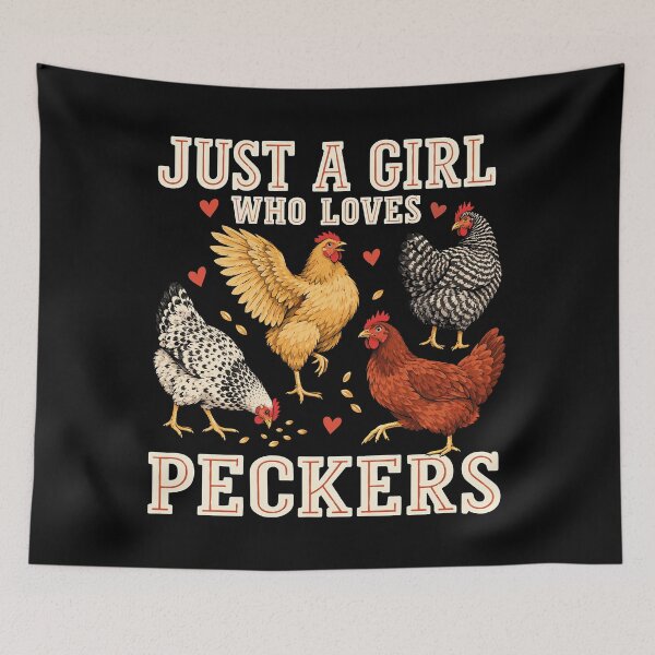 Item preview, Just A Girl Who Loves Peckers Funny Chicken Lover designed and sold by andre-hollow.