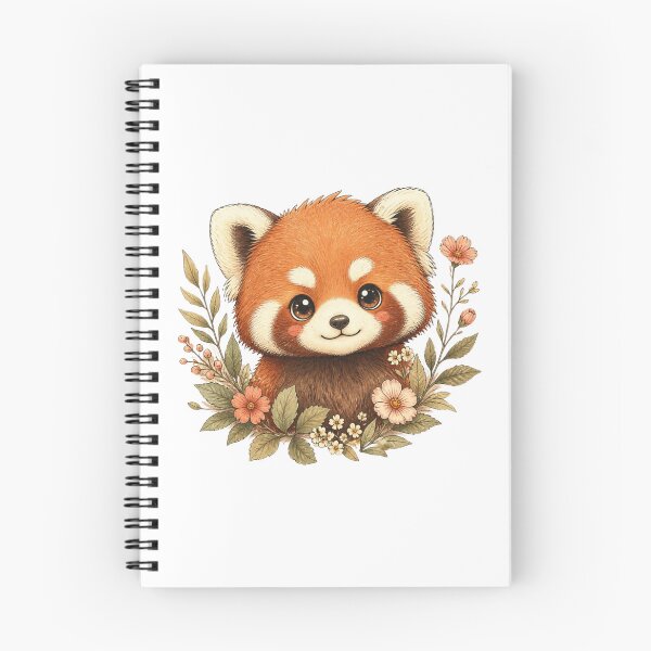 Item preview, Kawaii Red Panda Botanical Art designed and sold by Animepopstudio.