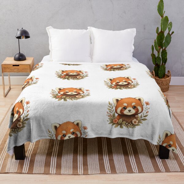 Item preview, Kawaii Red Panda Botanical Art designed and sold by Animepopstudio.