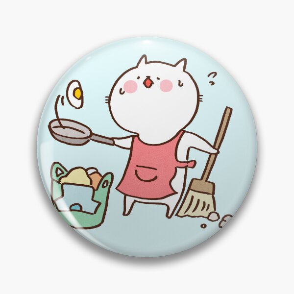 Item preview, Super Busy Cat Doing Chores Simultaneously designed and sold by Chunu Doodles.