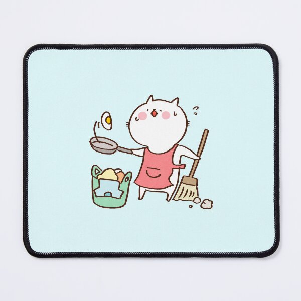 Item preview, Super Busy Cat Doing Chores Simultaneously designed and sold by Chunu Doodles.
