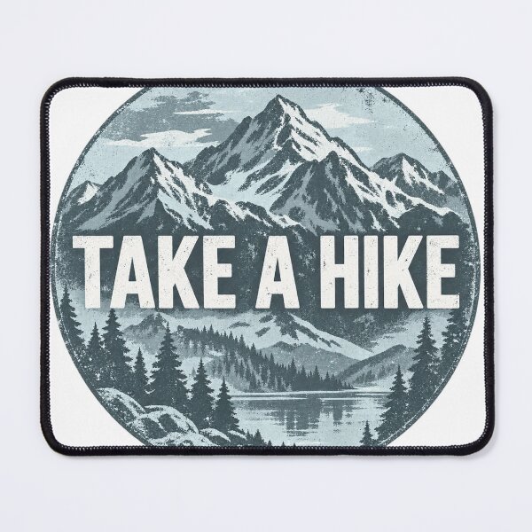 Item preview, Take a hike Vintage mountains Mountain lake Hiking Outdoor designed and sold by LongIslandDesgn.