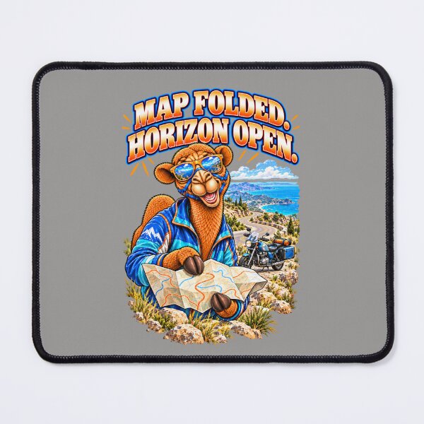 Item preview, Map Folded. Horizon Open – Funny Camel Biker T-Shirt – Funny Camel T-Shirt Animal Graphic Camel T-Shirt designed and sold by Camel & Quirk.