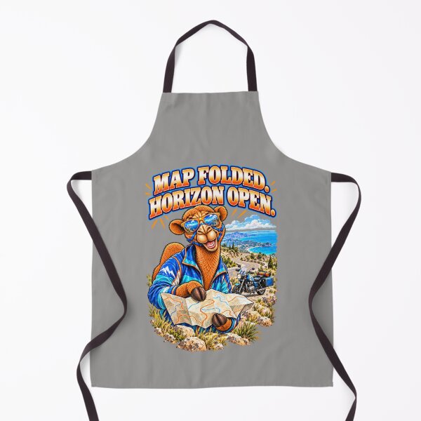 Item preview, Map Folded. Horizon Open – Funny Camel Biker T-Shirt – Funny Camel T-Shirt Animal Graphic Camel T-Shirt designed and sold by Camel & Quirk.