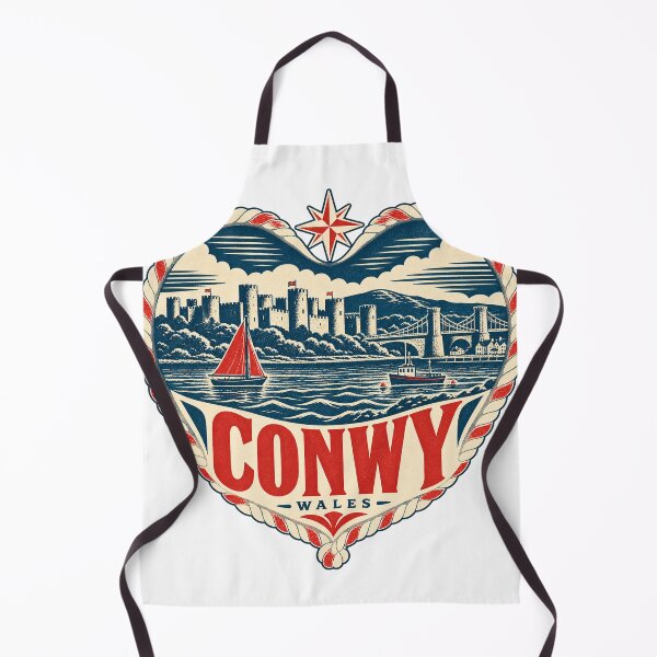 Item preview, Conwy Wales Travel Souvenir Nautical Woodcut Heart designed and sold by VisualArtsOasis.