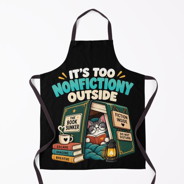 Item preview, It's Too Nonfictiony Outside Book Lover Bookish designed and sold by DarkRelicStudio.