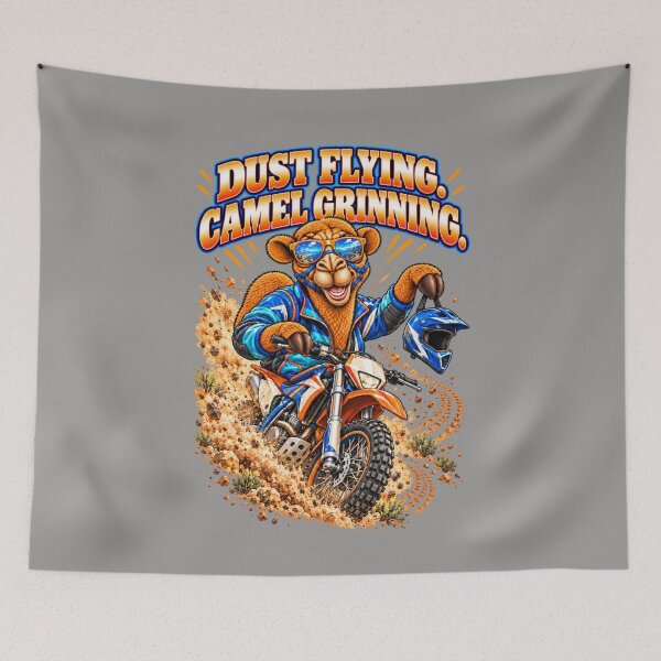 Item preview, Dust Flying. Camel Grinning – Funny Camel Biker T-Shirt – Funny Camel T-Shirt Animal Graphic Camel T-Shirt designed and sold by Camel & Quirk.