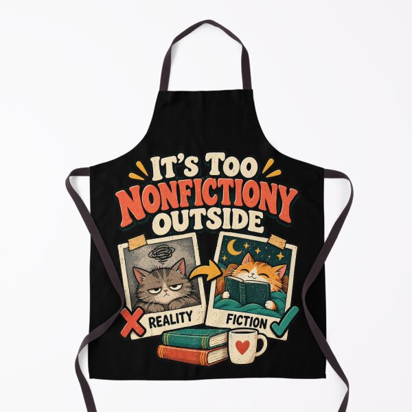 Item preview, It's Too Nonfictiony Outside Book Lover Bookish designed and sold by DarkRelicStudio.
